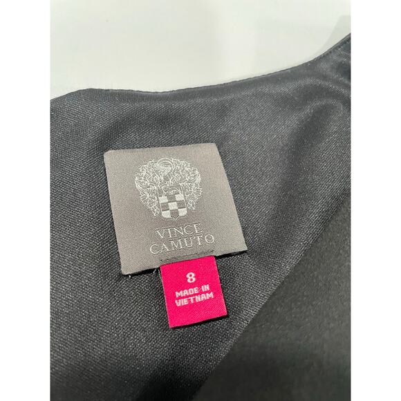 Vince Camuto Black Dress with 3/4 Length Tulip Sleeves New Without Tags Size 8 - Picture 2 of 9